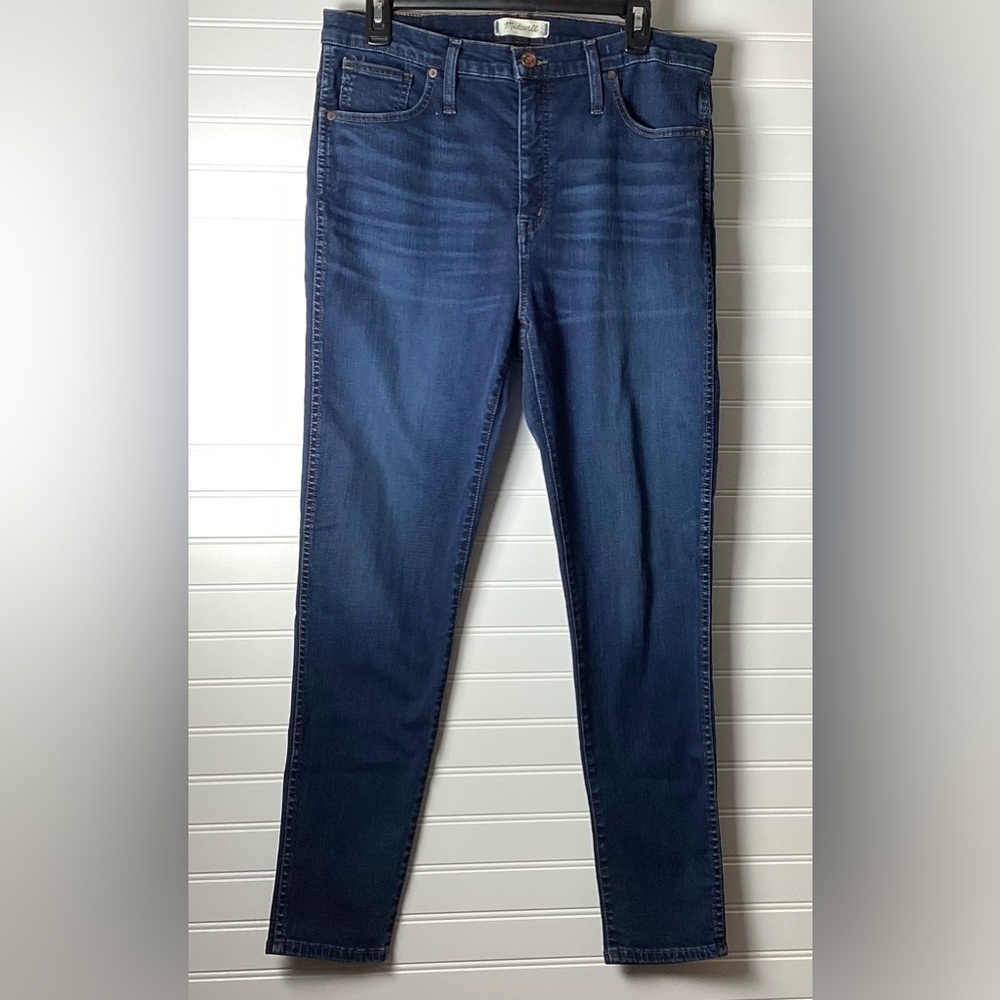 Madewell Jeans Womens 32 Skinny High Rise 10" Stretch Denim Pants Dark Designer